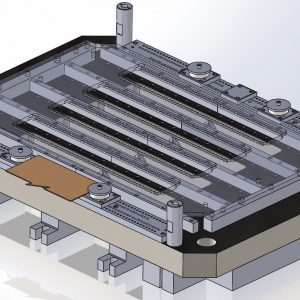 3D model of a precision tooling fixture.